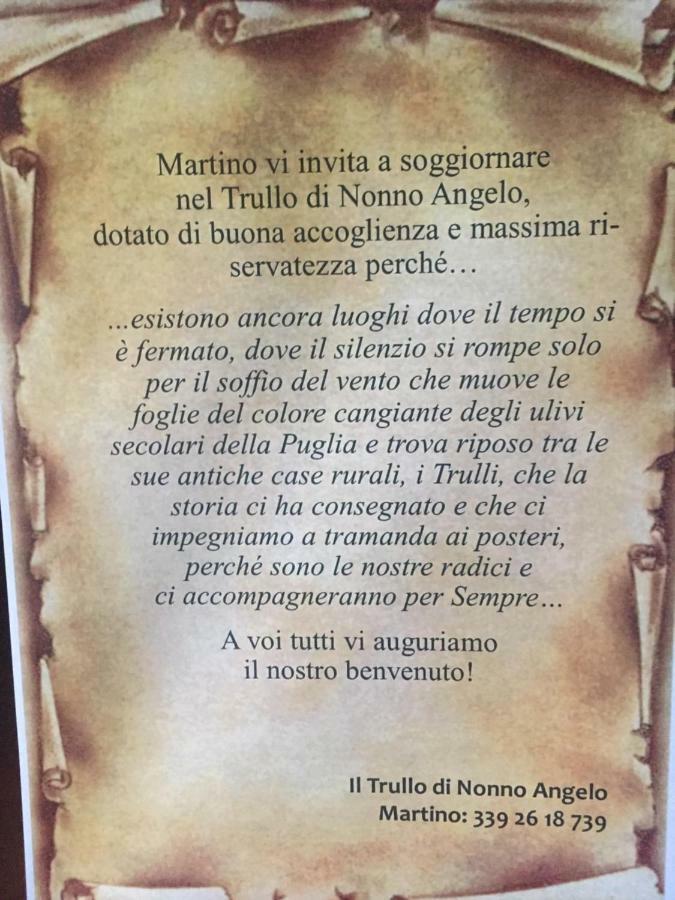 Hotel Il Trullo Di Nonno Angelo San Marco Locorotondo Exteriér fotografie
